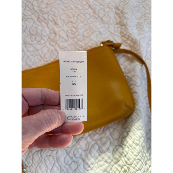 Tory‎ Burch pebbled leather crossbody bag mustard yellow - Picture 10 of 10